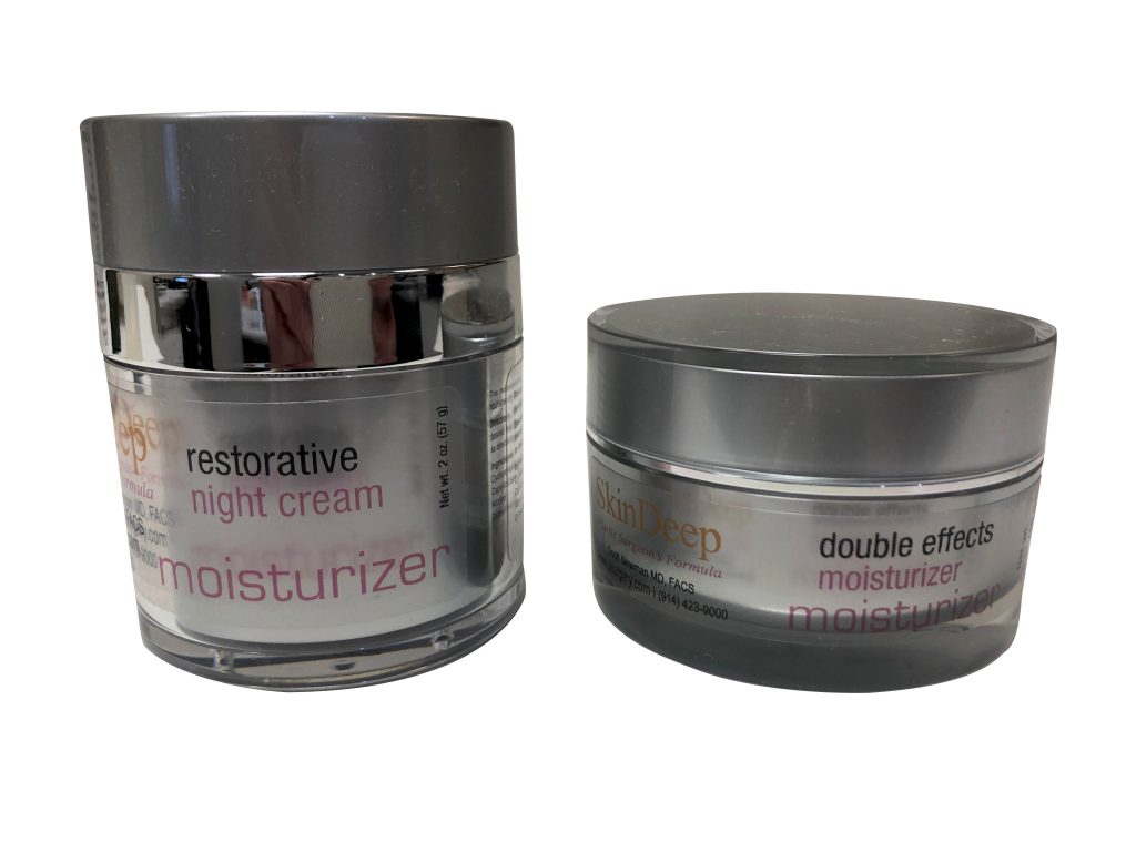 Jars and tubes of Dr. Newman\'s line of skincare products